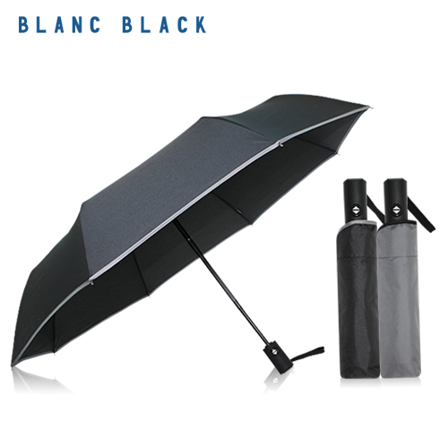 블랑블랙 3단 완전 자동 바이어스 우산
